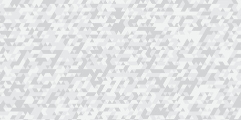 Abstract geometric white or gray background seamless triangular origami grayscale mosaic and low polygon triangle texture banner wallpaper.	
