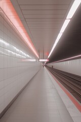 Empty subway platform