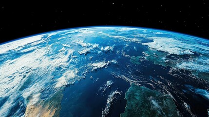 Obraz premium Earth from space, a blue planet