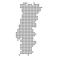 Dotted Map of Portugal