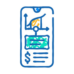 online passive income doodle icon sketch vector. online passive income sign. isolated symbol illustration