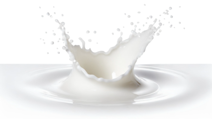 milk splash isolated on transparent background