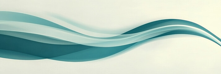 Obraz premium Abstract teal wave background.