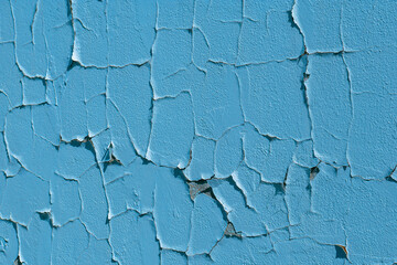 Obraz premium blue peeling paint on a wall