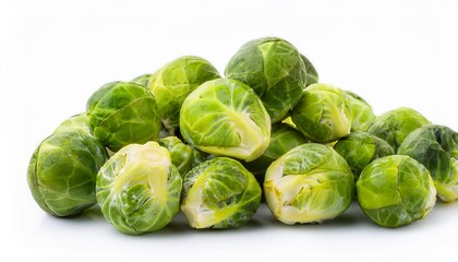 Brussels sprouts on white background. Brussels sprouts Isolated.