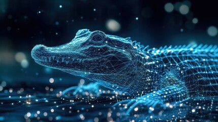Naklejka premium Digital Alligator