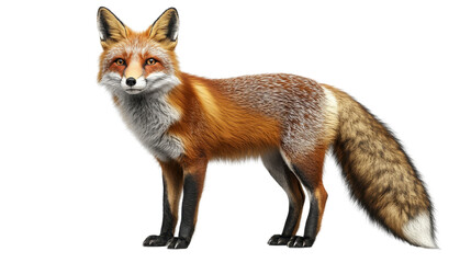 Fototapeta premium Realistic Fox Illustration on Transparent Background