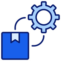 Package Icon Blue Color Icon