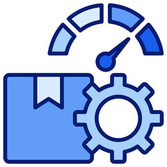 Performance Icon Blue Color Icon