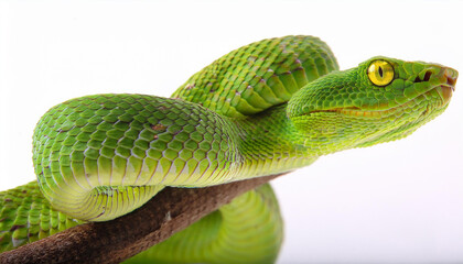 Obraz premium Philippine pit viper snake on white background