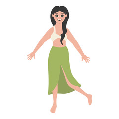 Naklejka premium Illustration of Fun Human Activities on the Beach. Flat Vector Character Design