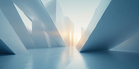 a very long narrow street with a lot of white buildings