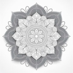 Mandala art design also called rangoli, decorative elements on white background