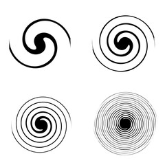 illustration of a black spiral element on transparent background