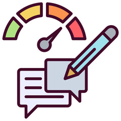 Feedback Icon Outline Color Icon