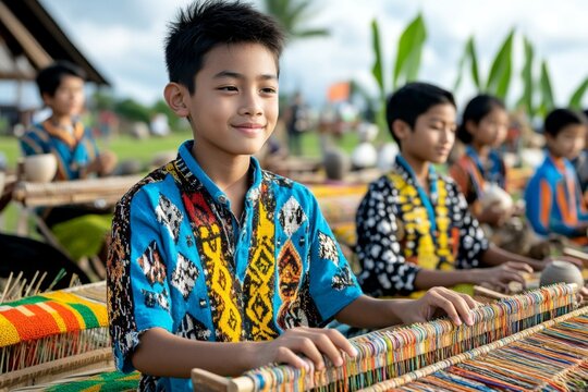 A rural after-school program where students practice traditional crafts, learning skills like weaving, pottery, or woodworking as part of their education
