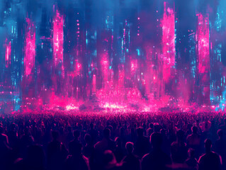 Young people having fun at the party. AI generative.