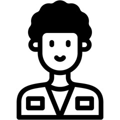 Vector Icon Scientist, Person, Profession And Jobs, Eyeglasses, Doctor, User