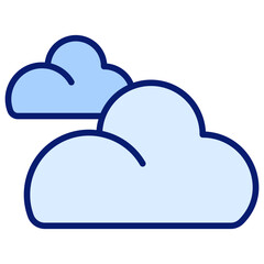 Cloud Icon Blue Color Icon