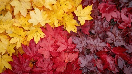 Vibrant Autumn Leaves in Vivid Colors