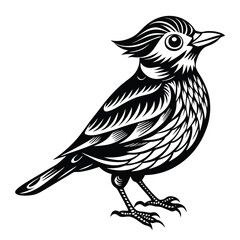 bird silhouette vector art white background.