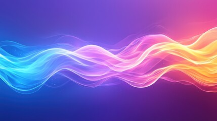 Naklejka premium Colorful wave abstract design on a gradient background.