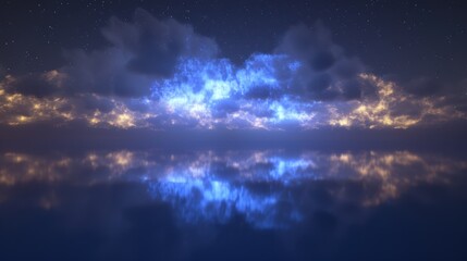 Obraz premium The abstract storm is full of dramatic elements. Lightning and rain create a striking backdrop.