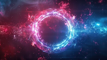 Obraz premium Abstract backdrop features a circle background. The shapes are geometric and round.