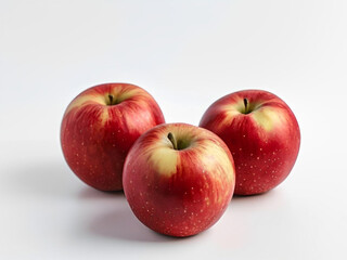 red apples on white background