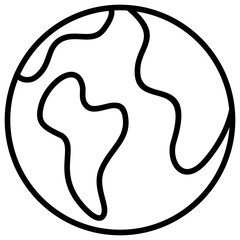 Earth Icon Outline Icon