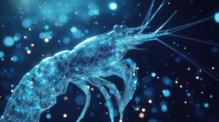 Abstract Shrimp Illustration