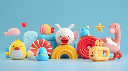 Obraz premium Logo Design Icons Visual Communication Design 3D