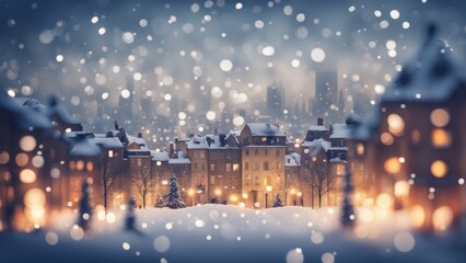 christmas lights in the city