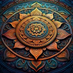 3D Traditional Rangoli Patterns - Intricate rangoli designs with bright colors and patterns