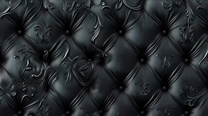 Fototapeta premium Elegant Black Leather Textured Background