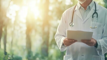Patient holding medical records while doctor listens attentively to concerns, health communication, doctor and patient, listening, medical care