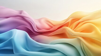 Obraz premium Colorful Flowing Silk Fabric Texture Background