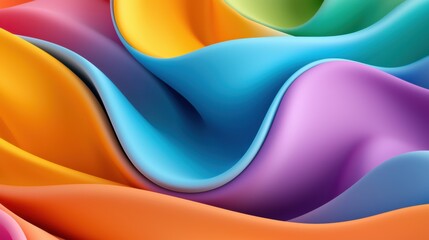 Obraz premium Colorful Wave Patterns in Smooth Fabric Textures