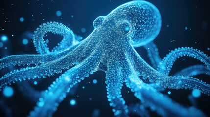 Abstract Digital Octopus