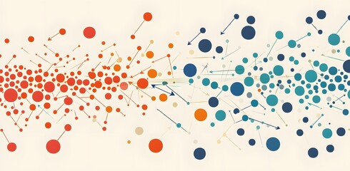Abstract Dot Pattern with Arrows.