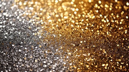 Glittering Silver and Gold Abstract Background