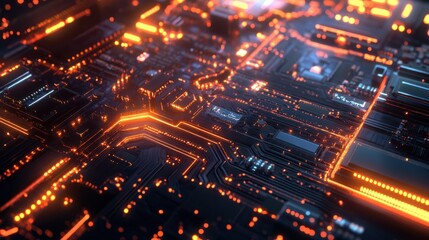 Obraz premium ia technology chip circuit