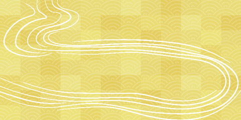 年賀状　金　和柄　背景	