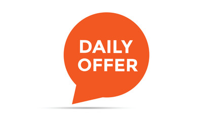 Daily offer button web banner templates. Vector Illustration 
