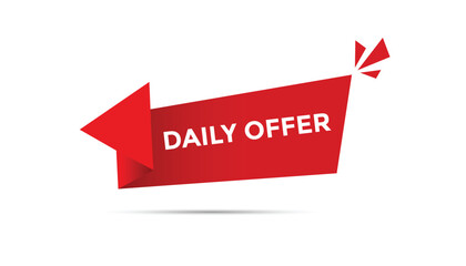 Daily offer button web banner templates. Vector Illustration 
