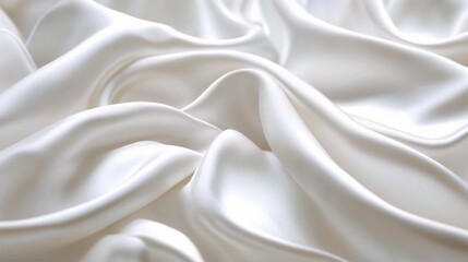Obraz premium Smooth Elegant White Fabric for Textiles and Design