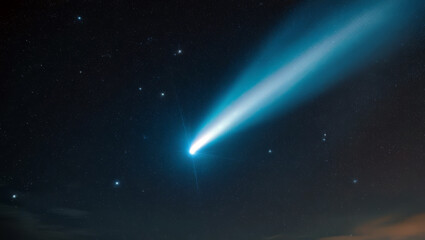 A comet among the stars in the night sky