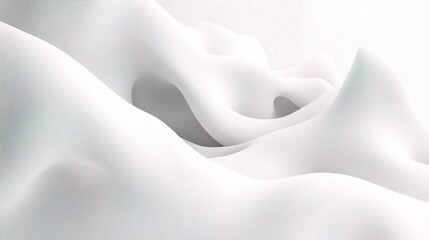 Obraz premium Abstract White Waves in Soft Curves and Textures