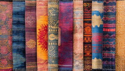 colorful scarves for sale in the market