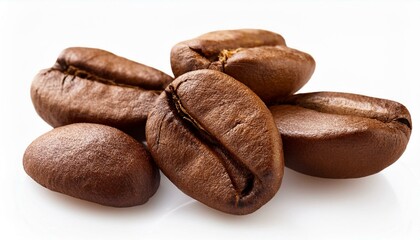 Obraz premium Coffee beans isolated on white background